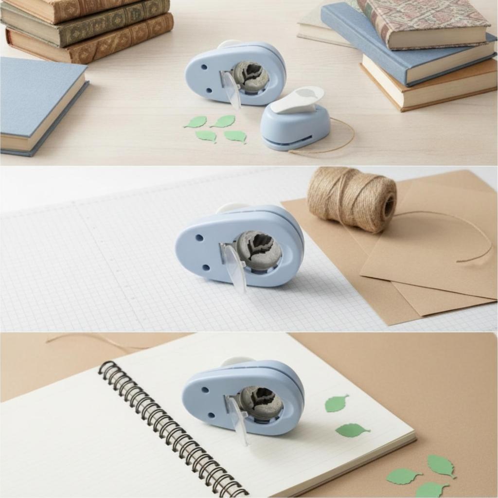 LeafShaped Craft Paper Punch Compact Leaf Clean Cut for Scrapbookers, Classroom
