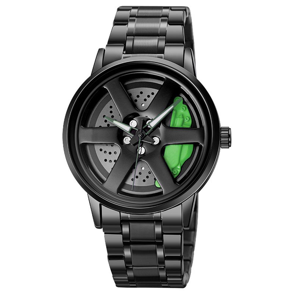 Men's Sports Watch Featuring Cool Sharingan Car Wheel Design