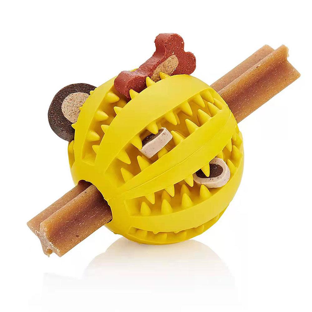 Dog Balls Treat Dispensing Dog Toys Nearly Indestructible Pet Dog Chew Toy Natural Rubber Dog Puzzle Toy Tough IQ Dog Treat Ball