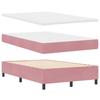 Box Spring Bed with Mattress and Headboard Pink 120 x 190 cm Velvet