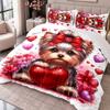 Puppy 3Pcs Bedding Set Duvet Cover With Two Pillowcases For Bedroom Home Decoration