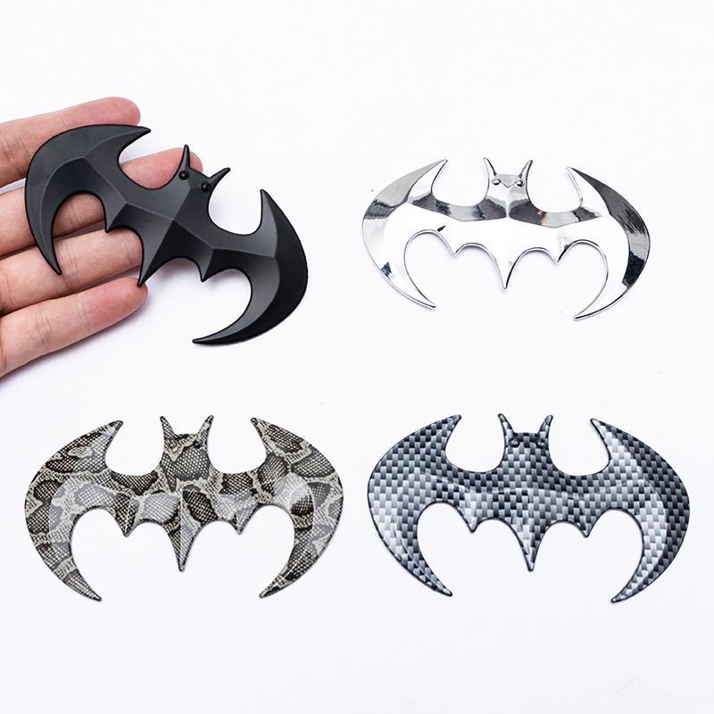 3D Metal Carbon Fiber Universal Bat Emblem Car Body Sticker Rear Trunk Badge Auto Stying Motorcycle Decoration Accessories