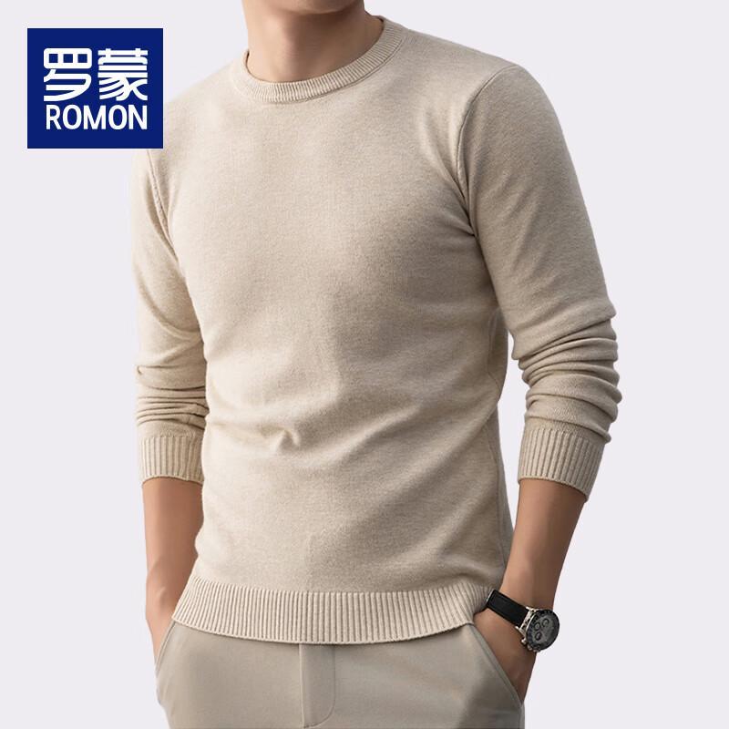 ROMON Men's Thickened Warm Knit Pullover Sweater