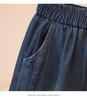 Women's Summer Retro Denim Shorts - Loose Fit, Plus Size, Slimming, Elastic Waist, Wide Leg Design