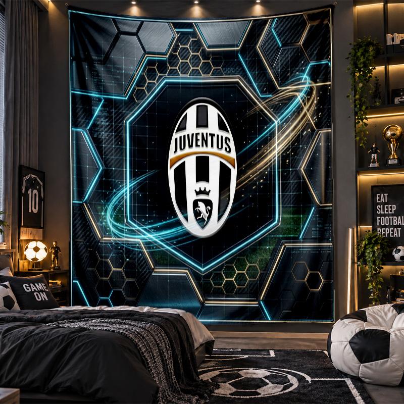 Arazzo da Appendere a Parete Tessuto Stampato Juventus FC per Soggiorno Camera da Letto Decorazione per la Casa
