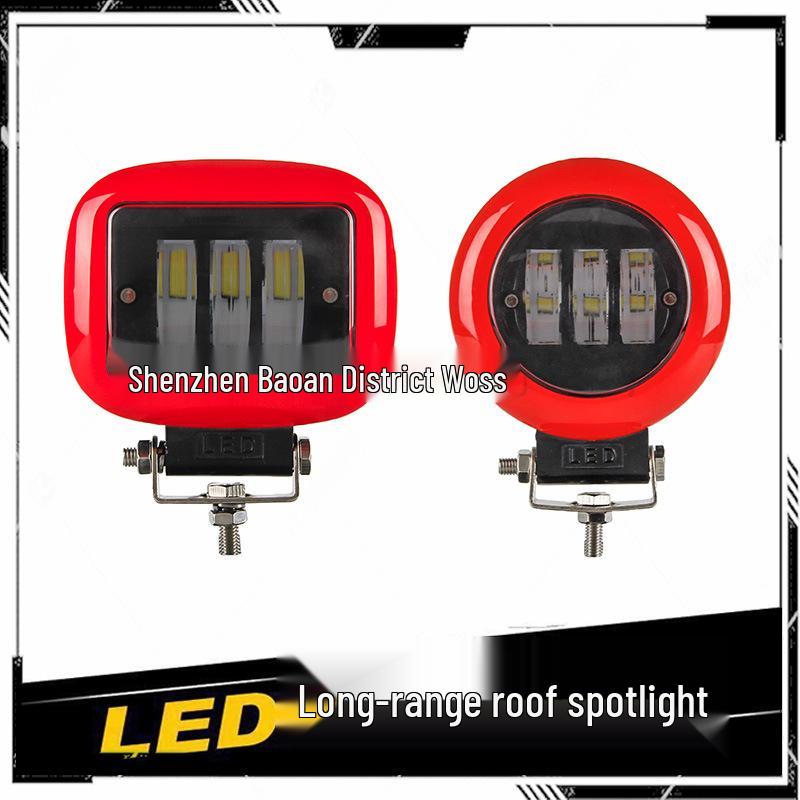 LED for Car, Motorcycle, and Jeep Off-Road Spotlights: Wrangler A-Pillar & Front Bumper Compatible