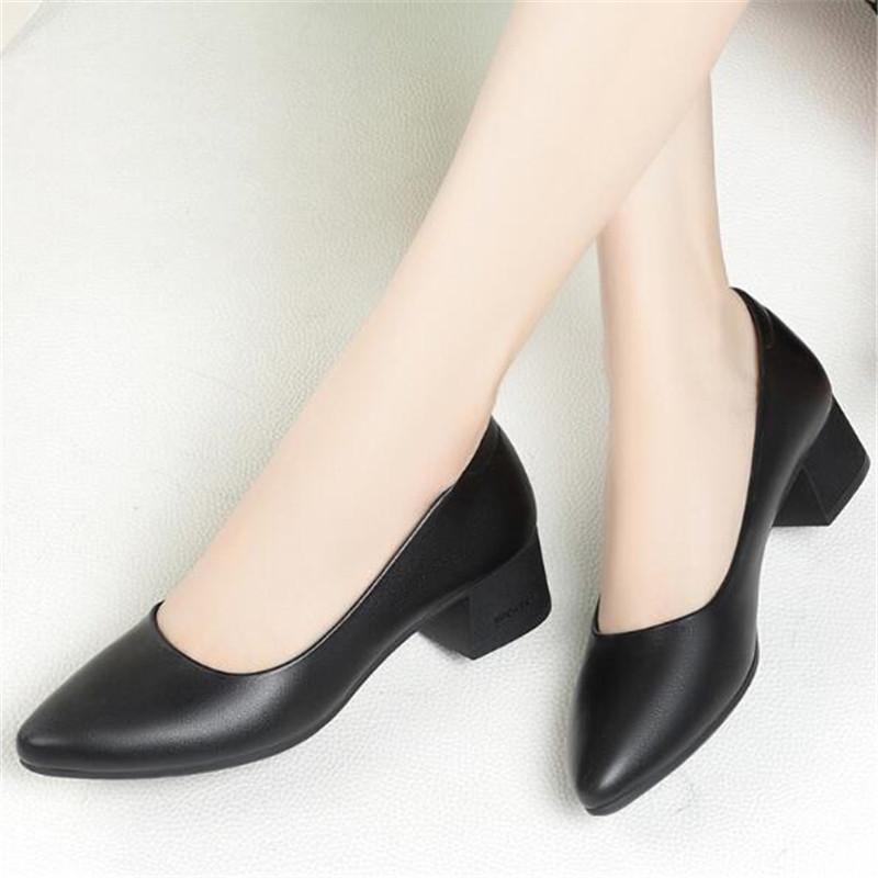Spring Autumn Woman Shoes 2025 Shallow Mouth Elegant Office Shoes Female Pumps Fashion Black Women Work Shoes Size 35-42