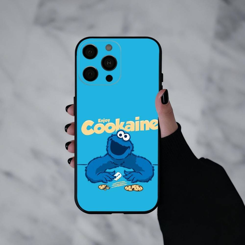 C-Cookie-M-Monster-R Funny Phone Case For iPhone 17pro,16,15,14,13,12,11 Plus,Pro Max,XS,Soft Silicone Black Cover