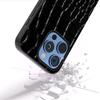 ABEEL For iPhone 16 Pro Case Genuine Cow Leather Back Phone Cover Crocodile Texture
