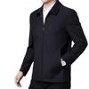 Men's Lapel Jacket for Dad - Suitable for Spring, Autumn, and Winter, Ages 50-60. Perfect for Middle-Aged and Elderly Grandfathers.