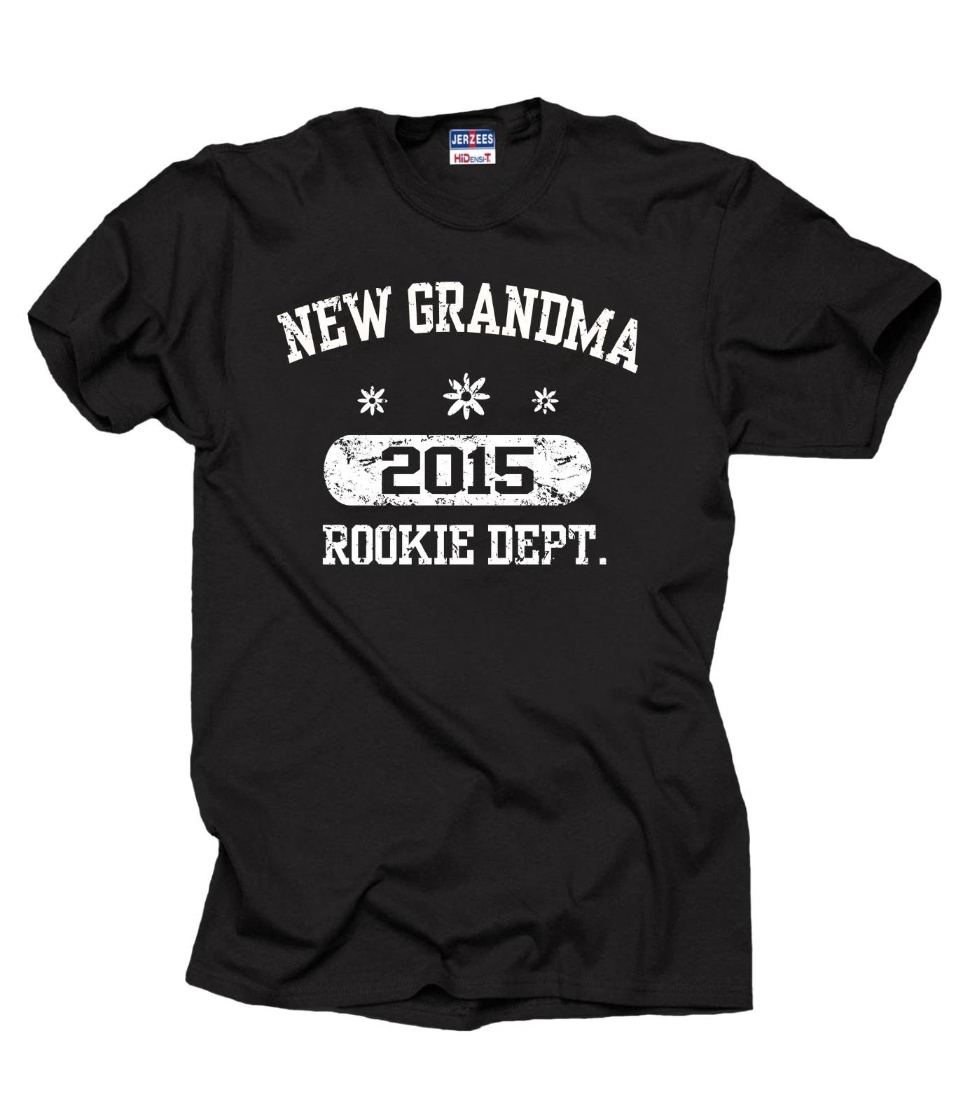 New Grandma 2015 Rookie Dept T-T-shirt gift For Grandma Baby Shower TT-shirt T-shirt 2XL