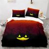Halloween Pumpkin Horror Festival Bat Bedding Set Boys Girls Twin Queen Size Duvet Cover Pillowcase Bed Kids Adult