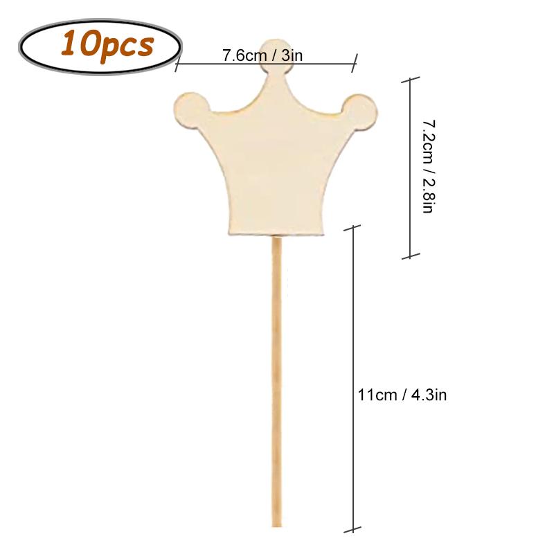 

10pcs/pack Unfinished Wood Princess Fairy Wand DIY Fun Party Supplies for Birthday Parties Gift Craft Activity