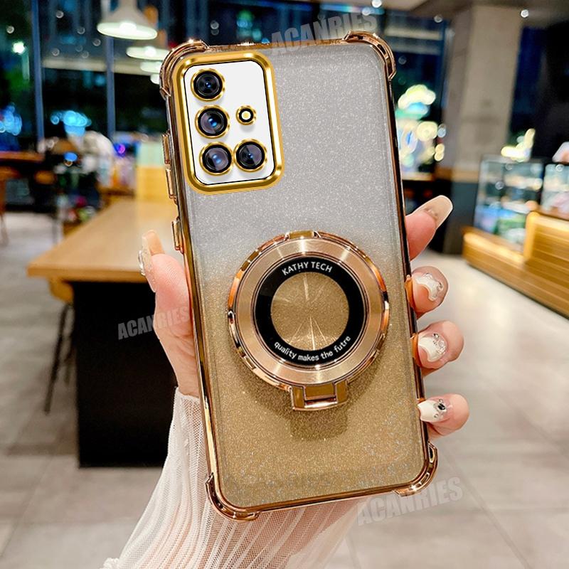 

A 51 31 12 50 Роскошный чехол с гальваническим покрытием и подставкой для Samsung Galaxy A51 4g A31 A12 A22 A50 A20 A30 A21s Противоударный силиконовый чехол-подставка A51 4G