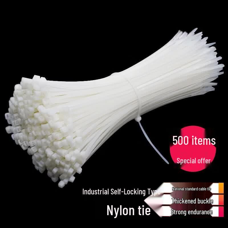 HCNRC White Self-locking Nylon Cable Ties
