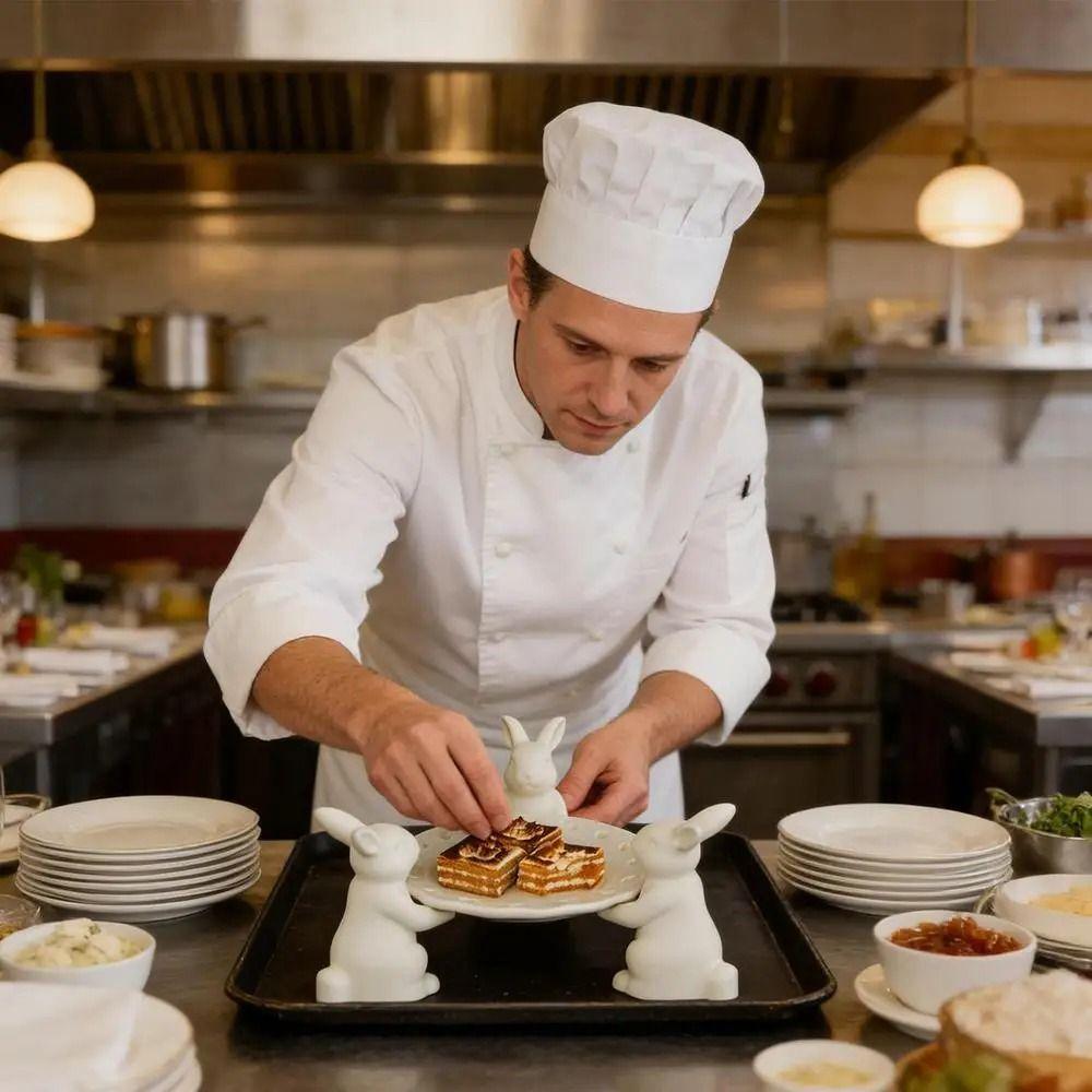 3D Easter Bunny Tray Mold Non-stick Easter Bunny Mold Decorative Candy Plates  Party