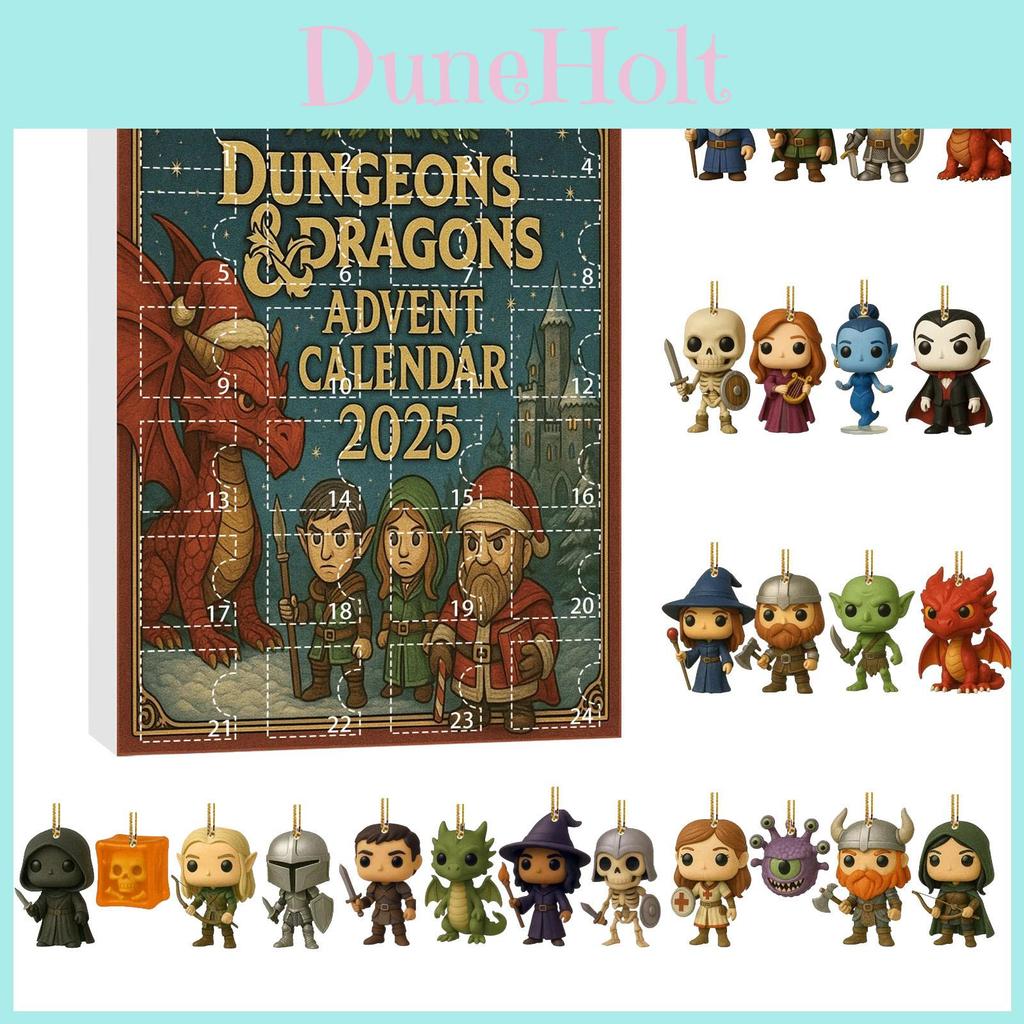 Dungeons Adventskalender mit Acryl-Dekorationen für Wichtelgeschenke