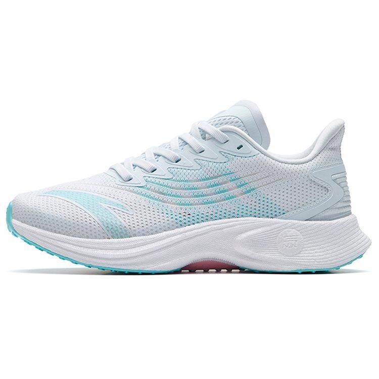 Anta MACH 2.0 Cushioned Anti-Slip Wear-Resistant Breathable Lightweight Low-Top Running Shoes Women's White Blue 122235583-6
