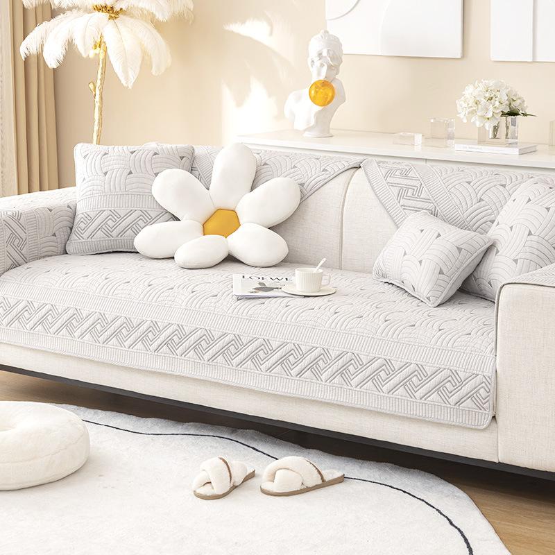 

Подушка для дивана на все времена года, тканевая нескользящая кожаная подушка для сиденья, нескользящий современный простой чехол для дивана, тканевое полотенце 70*70cm