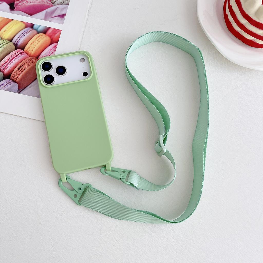 Applicable to iPhone17ProMax mobile phone case Crossbody lanyard Apple 16Pro matte 15 anti-drop 14 protective case