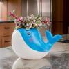 Succulent Pots Silicone Mold Whale Shape Flexible Silicone Planter Moulds Flower Vase Molds Suitable for Home and Office