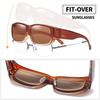 [DUCO] Over-the-glasses Sunglasses That Can Be Worn Over Regular Glasses. Polarized Lenses, UV400 Protection, Unisex. 8956