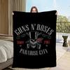 Rock Band G-GUNS N R-ROSES Blanket For Sofa Room Microfiber Bedding Blanket office Travel Gift Home