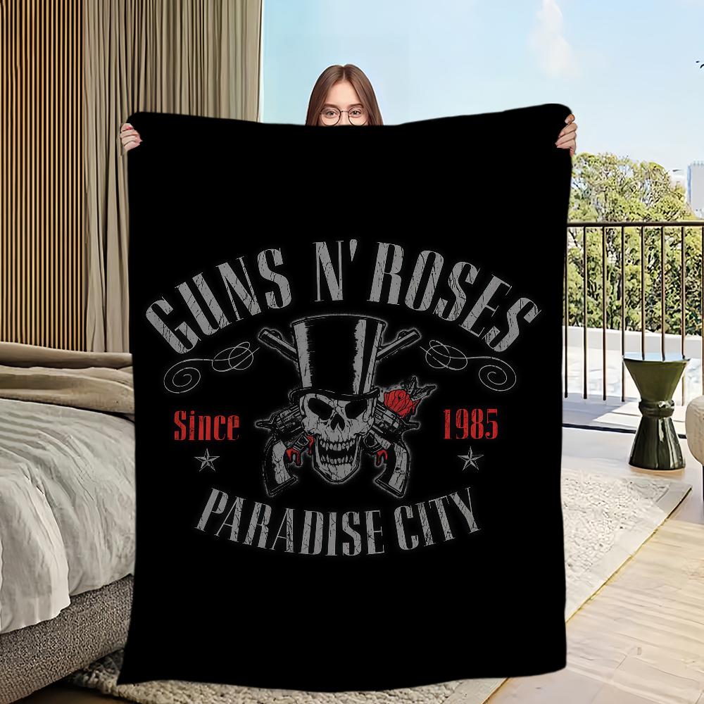 Rock Band G-GUNS N R-ROSES Blanket For Sofa Room Microfiber Bedding Blanket office Travel Gift Home