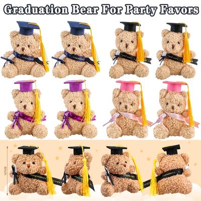 5-50Pcs Graduation Bear Plush Bears Bulk Stuffed Bear For Kindergarten Gifts Primary School College High School Party Favors