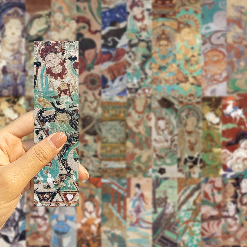 30 Pictures of Meet Dunhuang Series Simple Hand-door Literary and Creative Materials Ins Reading Paper Bookmark DIY