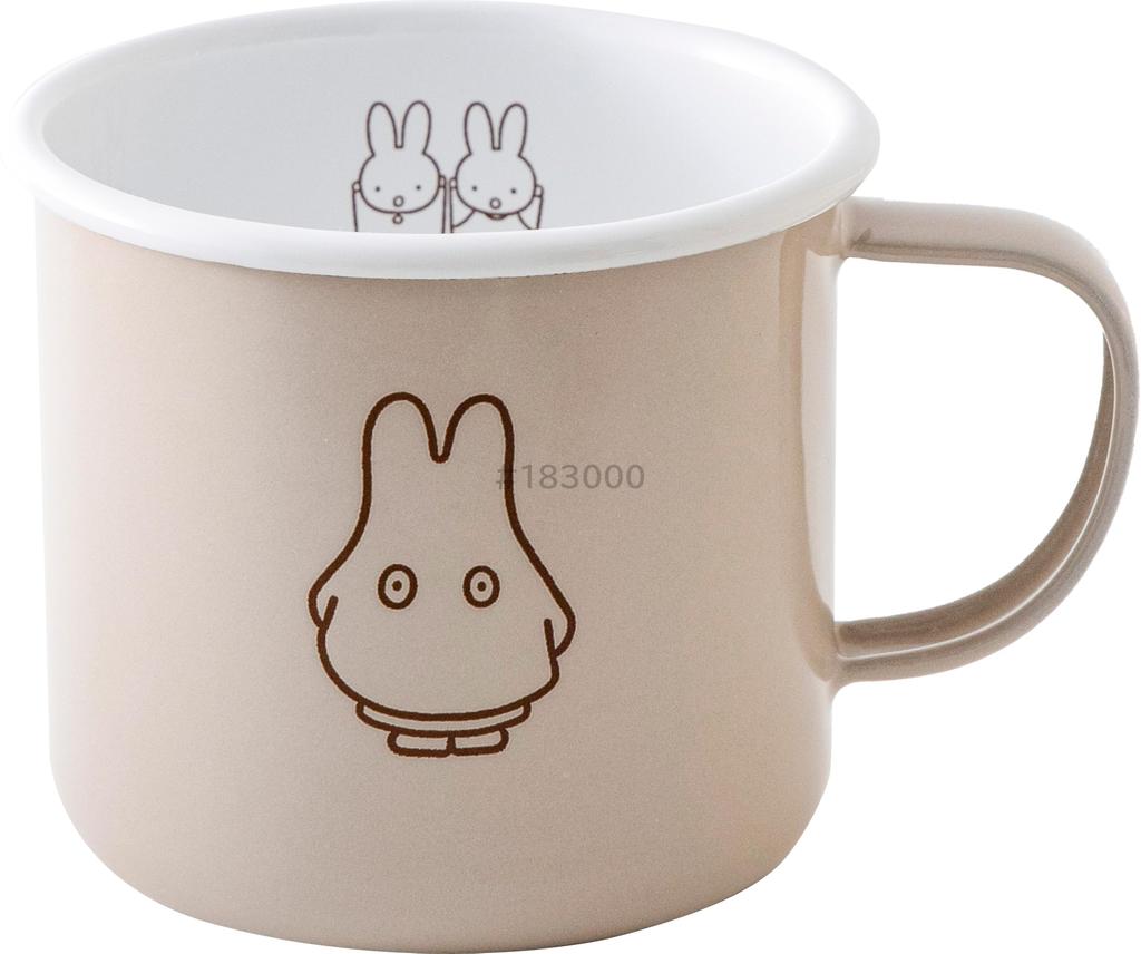 Fuji Enamel Miffy Pastel Ghost Miffy Enamel Mug, 8cm, Greige,