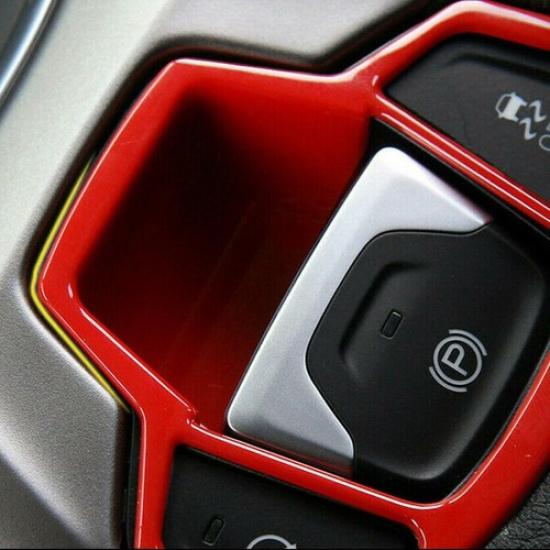 For 2017- Jeep Compass Red Interior Electronic Handbrake Frame Cover Trim 1P