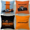 Classic Car Brand McLaren Cushion Cover Soft EasyWash Pillow Case Versatile for Couch Bed Travel and Office