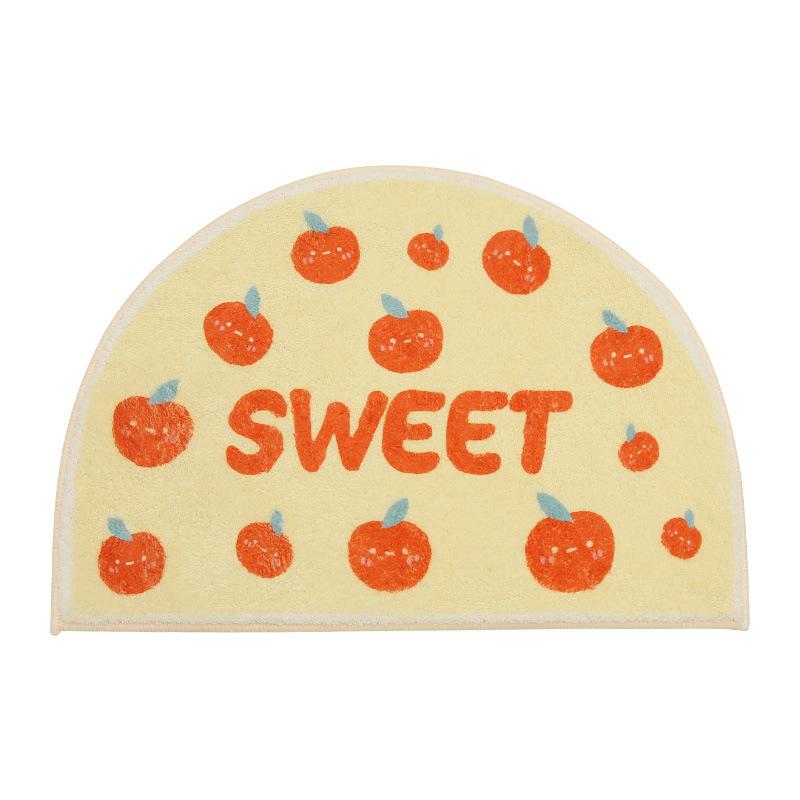 Cute cartoon imitation cashmere carpet Bathroom bathroom absorbent household ins entry foot mat bedroom carpet