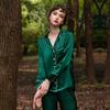 100% Mulberry Silk Women's Long Sleeve Pajama Set - Minimalist Autumn Homewear