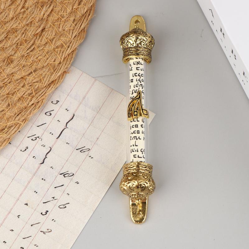Door Metal Blessing Mezuzah With Scroll Door Decoration House Religious Gift Retro Mezuzah Case Plaque
