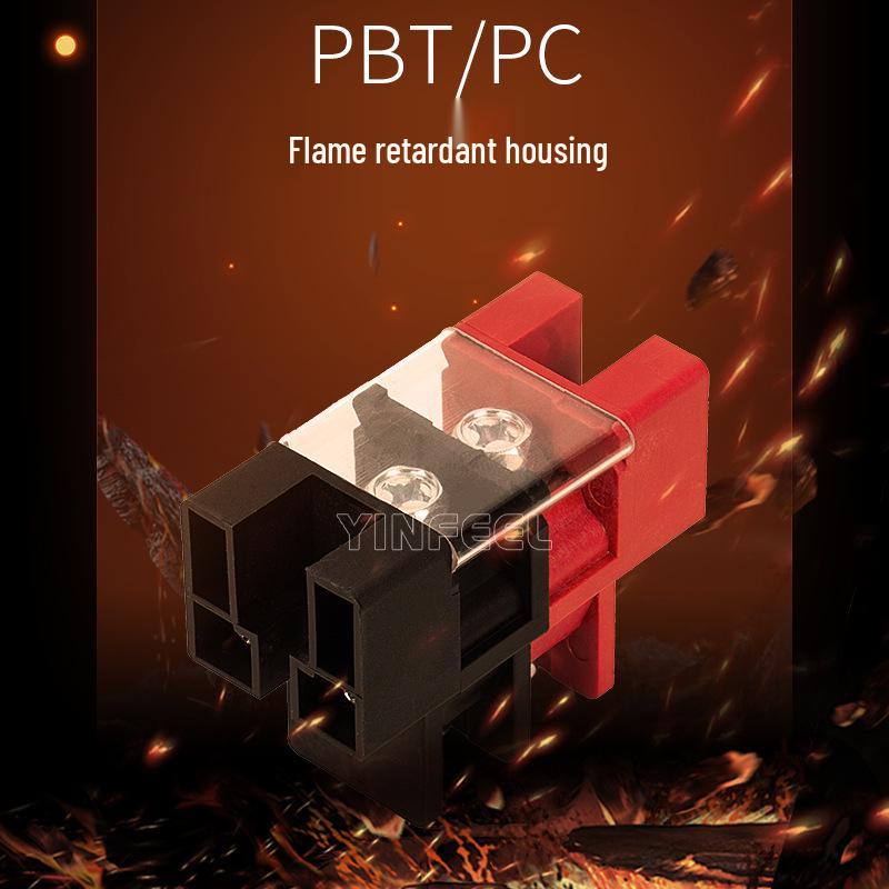 Red-Black Wiring Terminal Block: 100A/200A Lithium Battery Positive/Negative Electrode Post for New Energy Cabinets
