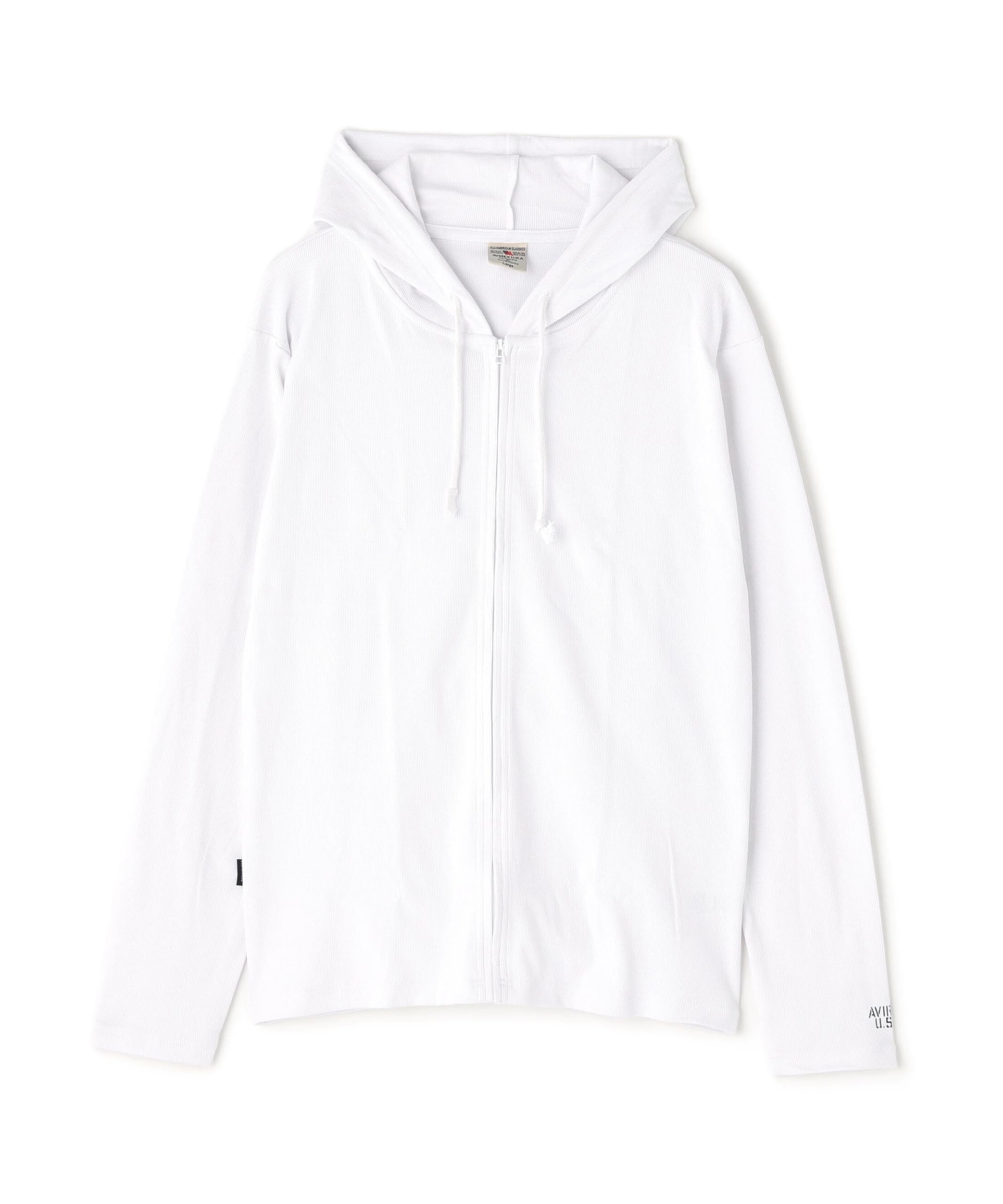 AVIREX DAILY FULLZIP RIB PARKA 6153641 L white