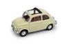 Blum B Fiat 500L Open Top Antique Interior Scale Model R46413 1968-1972 Ivory/Brown 1/43