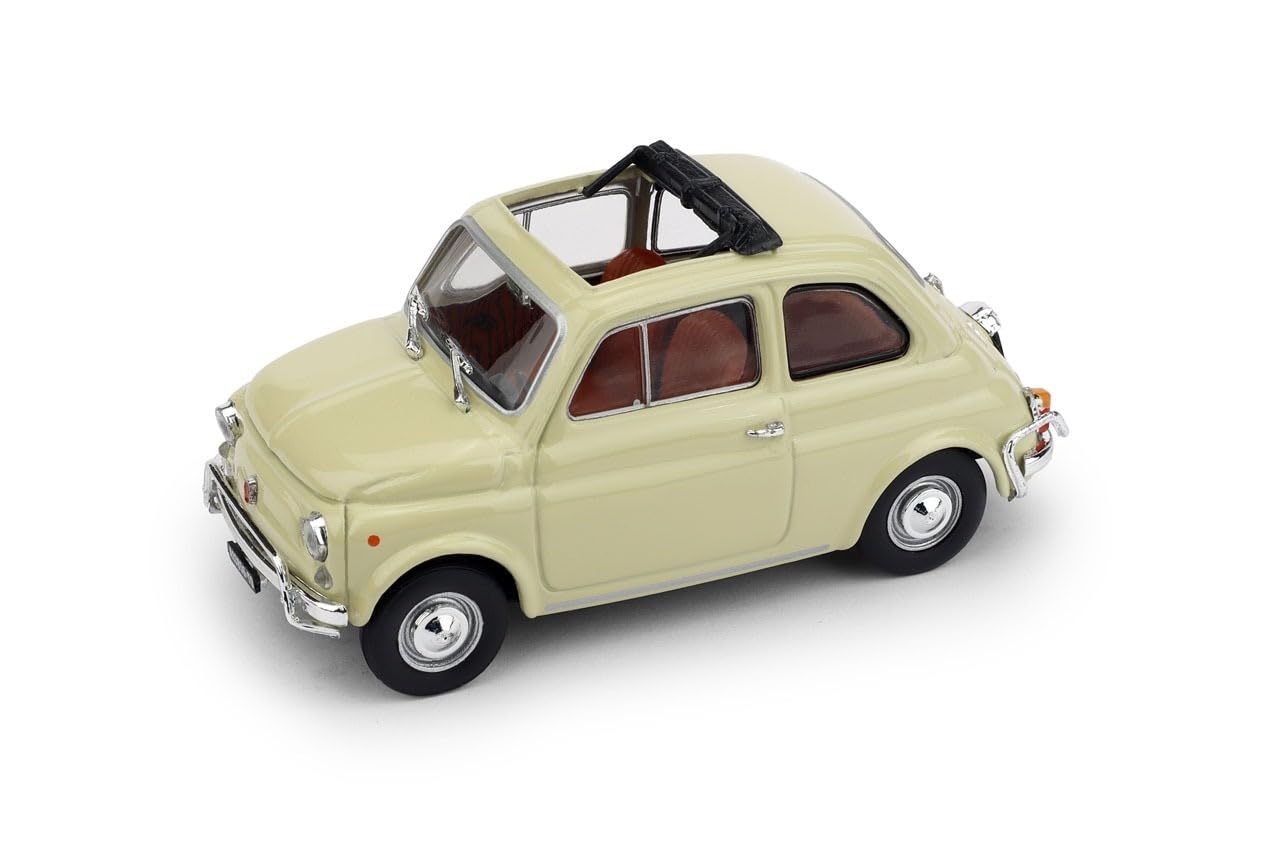 

Blum B Fiat 500L Open Top Antique Interior Scale Model R46413 1968-1972 Ivory/Brown 1/43