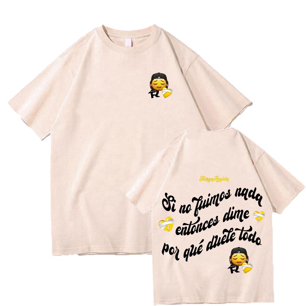 Jop Triston Tshirt Fuerza Regida T-shirt Grunge Hip Hop Unisex Streetwear 100%Cotton Casual Short Sleeve Tops Men Women Comfort Tees anime shirt y2k