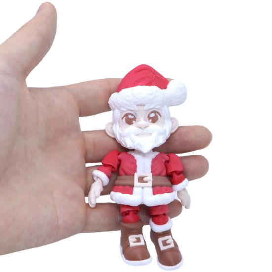 Yousheng Santa Fridge Magnet Movable Joints Christmas Ornaments 3D Printed Festive Fridge Decor Unique Party Gift