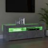 vidaXL TV Cabinet with LED Lighting Concrete Grey 120x35x40 Cm