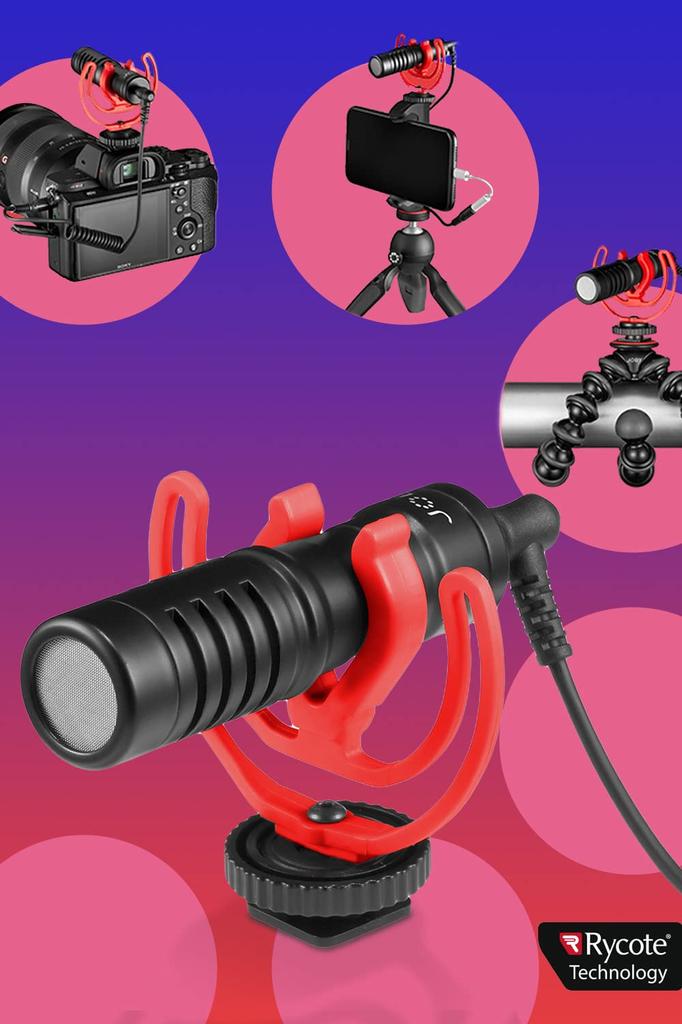 Joby Smartphone Microphone Wavo Mobile Directional Microphone Windjammer Shock Mount Included TRS and TRRS Connection Plug Included On-Camera 3.5mm