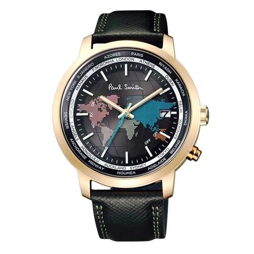

Paul Smith World Traveler Men s Radio-Controlled Solar Watch, Black, GMT, KL5-326-50