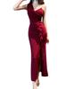 Party Dress for Long Long One Shoulder Class Reunion Wedding Reception [BaiFuFen] Women, Dress, Tight, Mermaid, Slit, Length, Neck, Dress, Slimming,