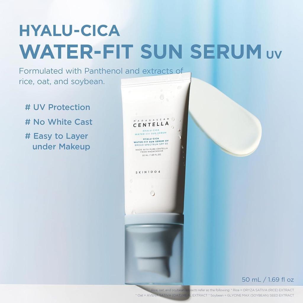 SKIN1004 Madagascar Centella Hyalu-Cica Water-Fit Sun Serum Daily Hydration UV Protection 50ml