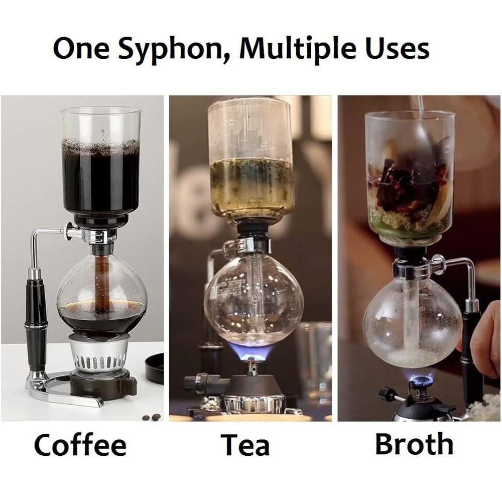 3/5 Cups Vacuum Coffee Brewer Heat-Resistant Coffee Pot Durable Hot Tea Maker Machine Friends