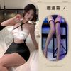 Secretary exposed chest seduction dress pajamas passionate fun underwear sexy perspective hip wrap