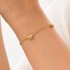 Stainless Steel Vintage Golden Heart zircon Bracelet For Women Fashion Chain Bracelets New Fashion Wrist Jewelry Girl Gift